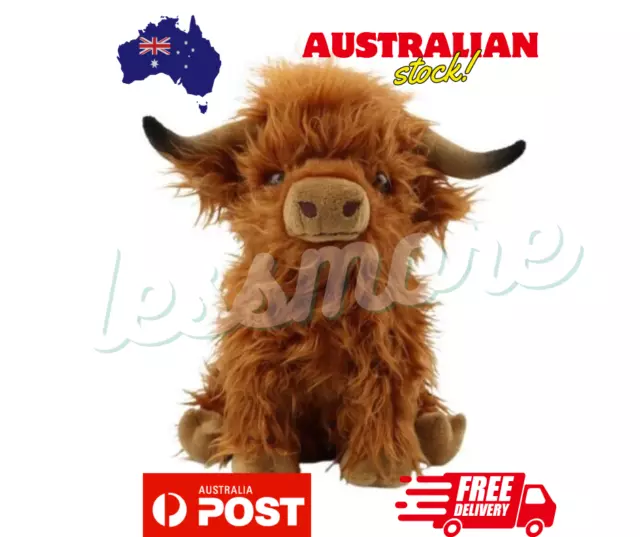 Highland Cow Simulation Scottish Highland Cow Plush Doll Long Hair Cow Toy