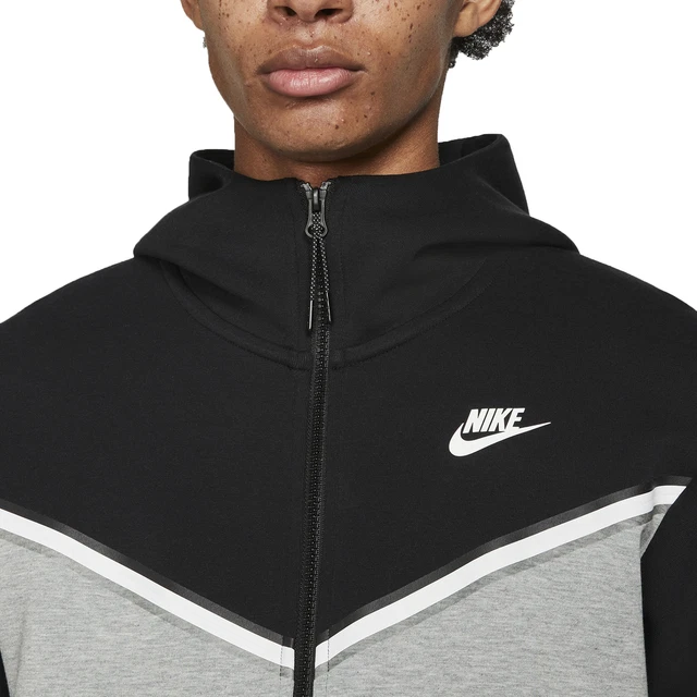 Nike Felpa da Uomo con Cappuccio e Full Zip Tech Fleece Nera Taglia XL Cod CU... 3