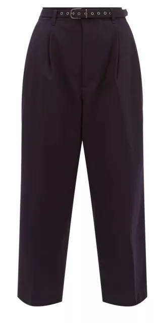 Chimala Navy High Rise Wool Blend Twill Cropped Pants SIZE XS / FITS 2-6