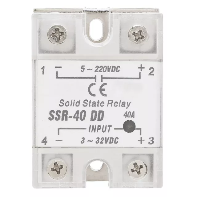 SSR-40 DD 40A 5V-220VDC Solid State Relay For Industrial Automation Process✪