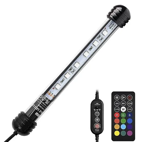 NICREW RGB LED Acquario con Timer Luce Acquario Impermeabile IP68 Lampada Acq...