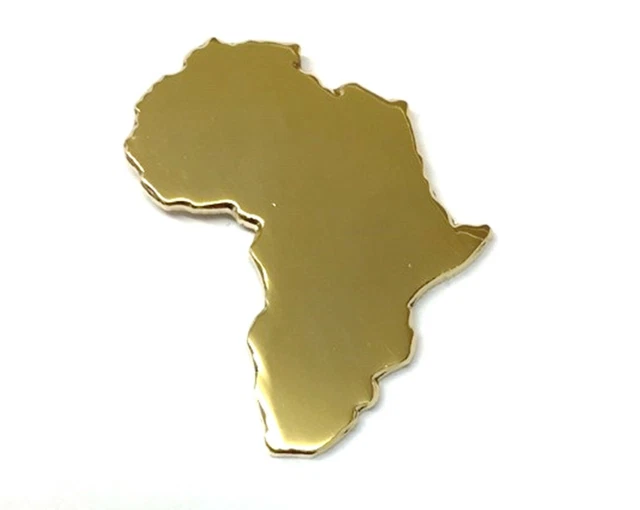Map Of Africa Metal and Enamel Pin Badge - Free Postage
