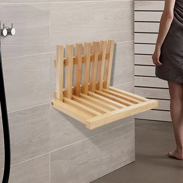 Wall Mounted Folding Stool Bathroom Shower Chair Seat Shoe Changing Bench