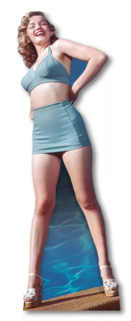 SC-244 Marilyn Monroe Bleu Bikini Taille Réelle Présentoir en Carton