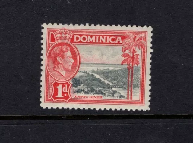 Dominica 1938 KGVI 1d Layou River Mint SG 100