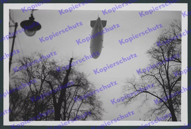 orig. Foto Zeppelin LZ 129 über Berlin 28.03.1936 Tiergarten S-Bahnhof Luftfahrt