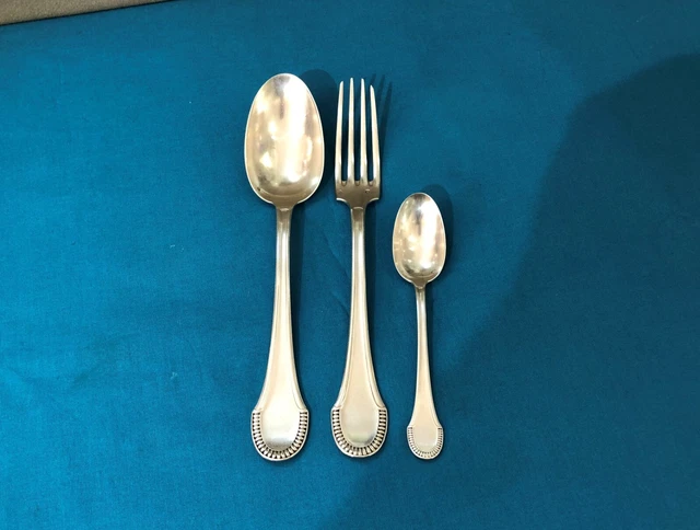 Lot De Couverts Ravinet Denfert Argenté - 12 Cuillères à Café & 12 Fourchettes à Gâteaux