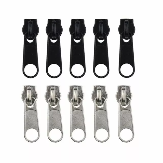 Metal Zipper Slider 5pcs Zippers Head Pull Replacement #3/5/8/10 Sewing Repair