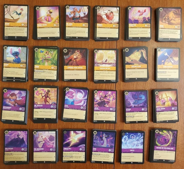 Common Full DISNEY LORCANA THE First Chapter COMPLETE COMMON FULL SET 72 Cards +2 ...