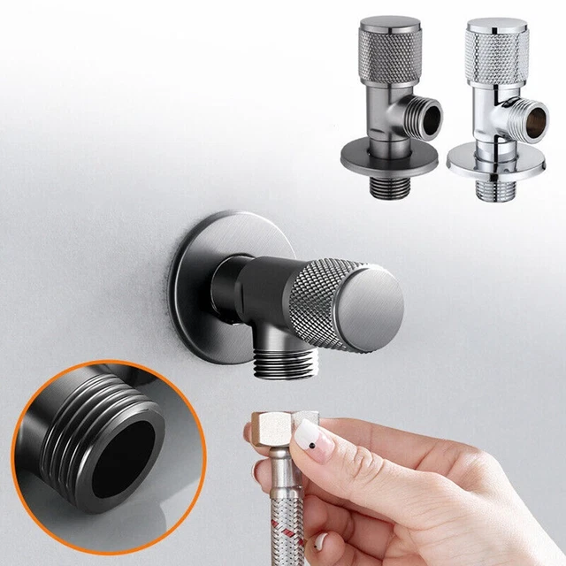 Valvola Triangolo Ottone Valvola A Triangolo In Ottone Antico 1/2G - Per Bagno E Cucina Stile Retrò Valvola Bagno Cucina