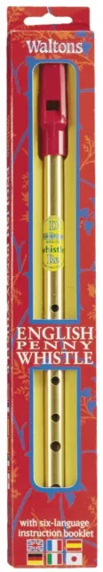 English Penny Whistle with Six Language Instruction Booklet 000634105