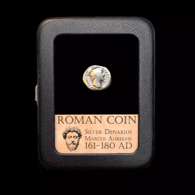 RARE Roman Silver Denarius Coin - Marcus Aurelius  - With Display Case