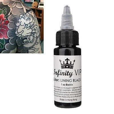 Tinta para tatuaje negra semipermanente de 30 ml - fácil de colorear - FS