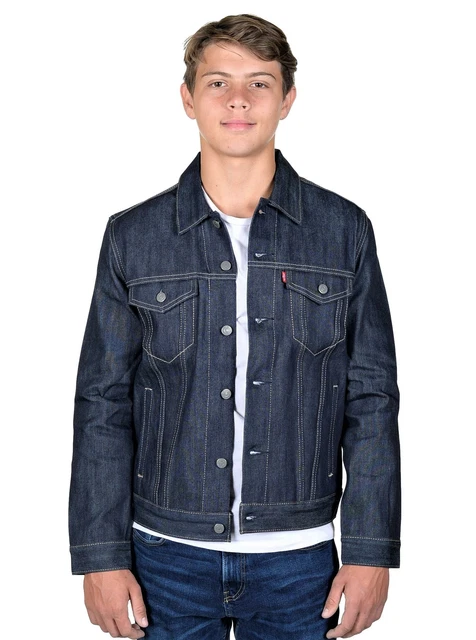 LEVI'S MENS THE Trucker Jacket Raw Denim 723340023 EUR 50,36 - PicClick FR