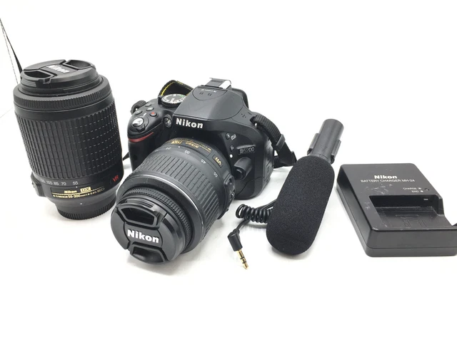Nikon D5200 24.1MP Digital Camera w/18-55mm & 55-200mm Lens & More 1123219
