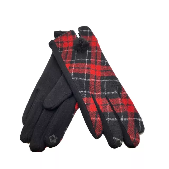 Tartan Traditions Scottish Royal Gloves Ladies Gloves Touchscreen with Lining