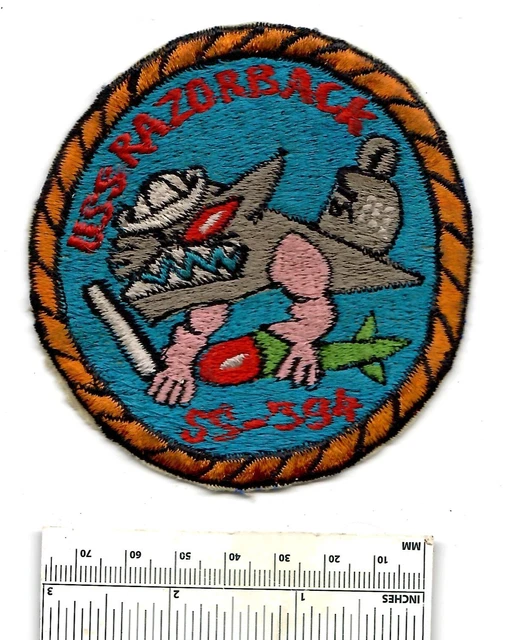 Uss Razorback Crest WW2 SUBMARINE USS RAZORBACK SS-394 WWII Sub Boat US Navy Shoulder Patch ...