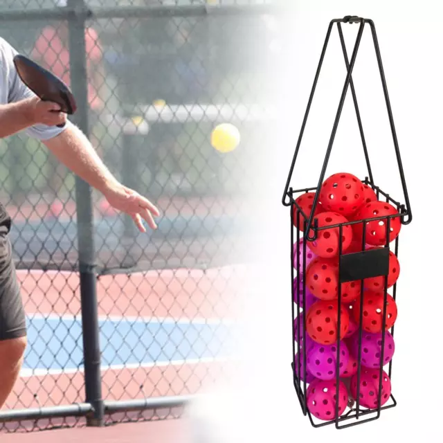 Tennis Ball Retriever Collector Storage Ball Bucket Carrier Pickleball Hooper