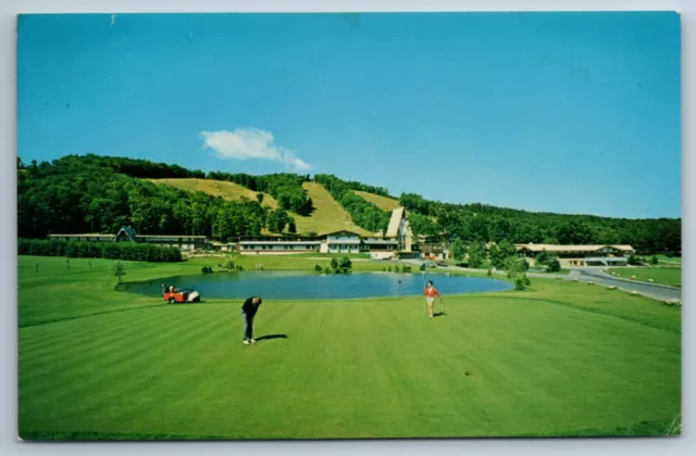 Golf Course Boyne Mountain Lodge Boyne Falls Michigan MI Postcard October 1967
