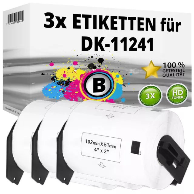 3x Etiketten kompatibel Brother P-Touch QL 1000 Series 1050 1050N 1060N LABEL