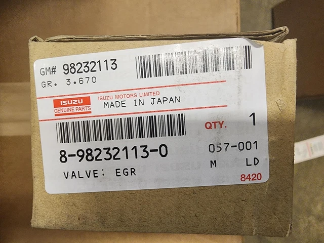 Genuine Isuzu/Gm Egr Valve 98232113 / 8-98232113-0