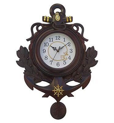 Plastic Pendulum Wall Clock Classic Design (Cola, 41.91 x 1.27 x 57.15 cm)