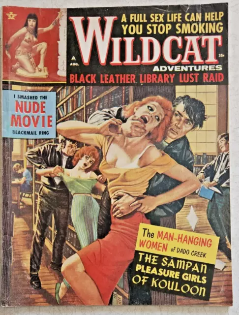 Wildcat Adventures Magazine Aug. 1964 Lurid stories! GGA!