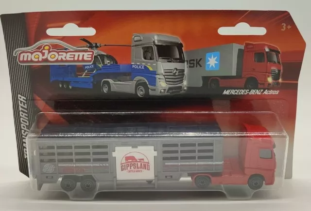 Mrcedes-Benz Actros Viehtransport, Majorette Modellspielzeug, DieCast 1:64