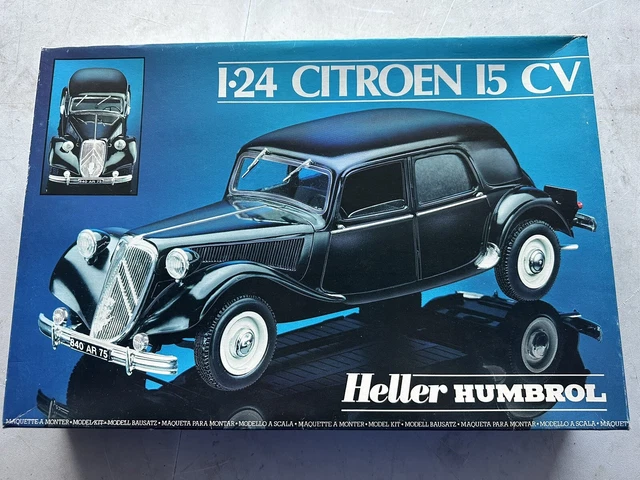 TRACTION CITROEN 15 CV - MAQUETTE HELLER HUMBROL 1/24 - EN BOITE Neuf Non Montée