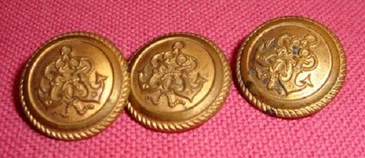 Boutons De Collection Anciens – Métal Doré 20mm – Fabrication Française – Lot De 1 à 10