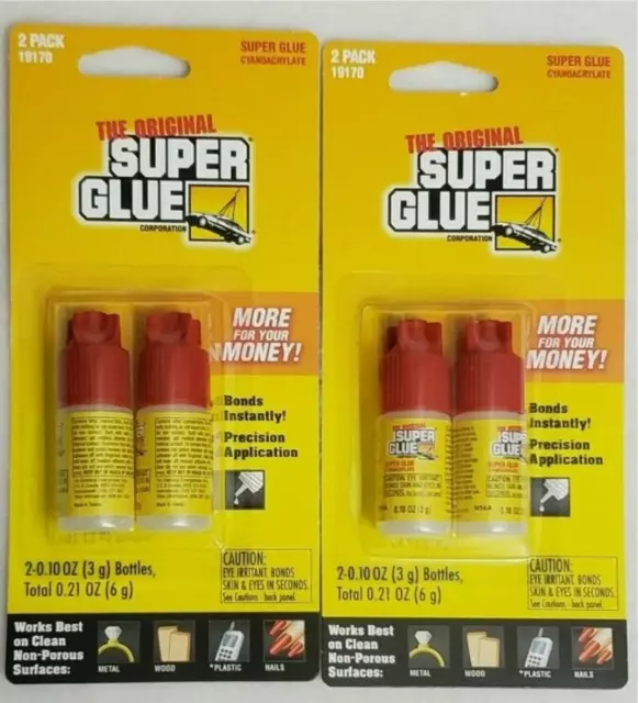 4 Pack of 40 Tubes of Super Glue- Cyanoacrylate Adhesive in bulk - USA  SELLER