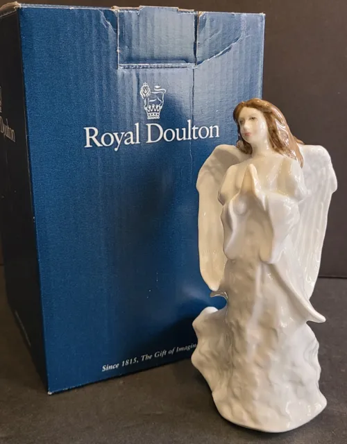 Royal Doulton 1995 Xmas Angel Gold Edition Figurine HN4060 Hand Made Painted Box