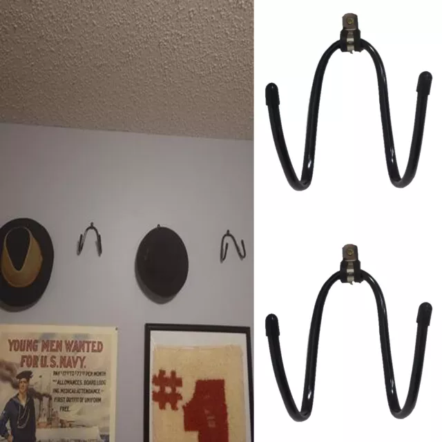 2 Cowboy Hat Rack Hat Holder Hat Organizer Hat Wall Mount Adjustable for All hat