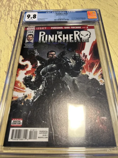 Punisher #218 CGC 9.8 2018 1st Punisher War Machine Marvel Comics