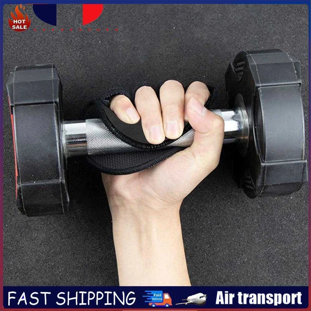 Weight Lifting Hand Guard Gloves Unisex Dumbbell Pull Up Grip Pads (Black) ~