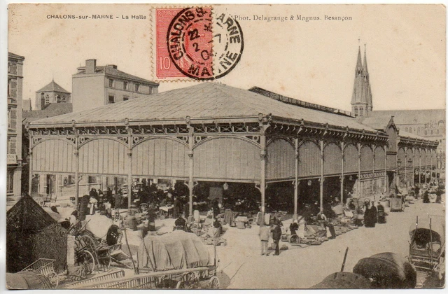 CHALONS SUR MARNE - Marne - CPA 51 - Marchés - Marché couvert - jour de Marché 3