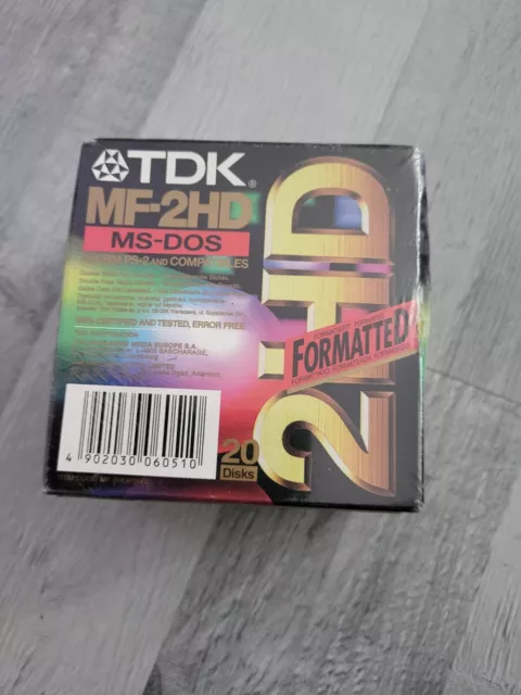 Disketten TDK MF-2HD 20x Inkl. Labels 3,5 Zoll NEU Floppy Disk MS-DOS 1,44MB . 3