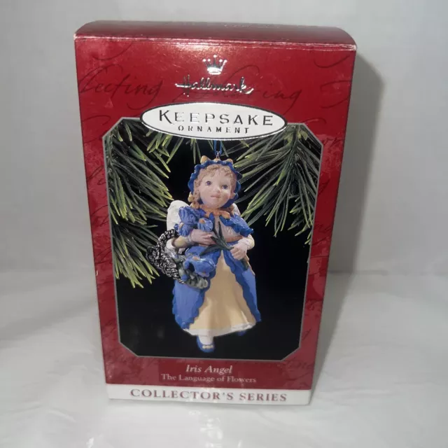 1998 Hallmark Keepsake Ornament Iris Angel The Language Of Flowers Collector's