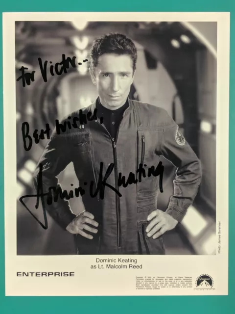 STAR TREK ENTERPRISE Dominic Keating Teniente Malcom Reed Autógrafo FIRMADO 8x10 Foto