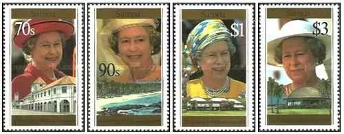 Timbres Famille royale Samoa 834/837 ** (69114ED)