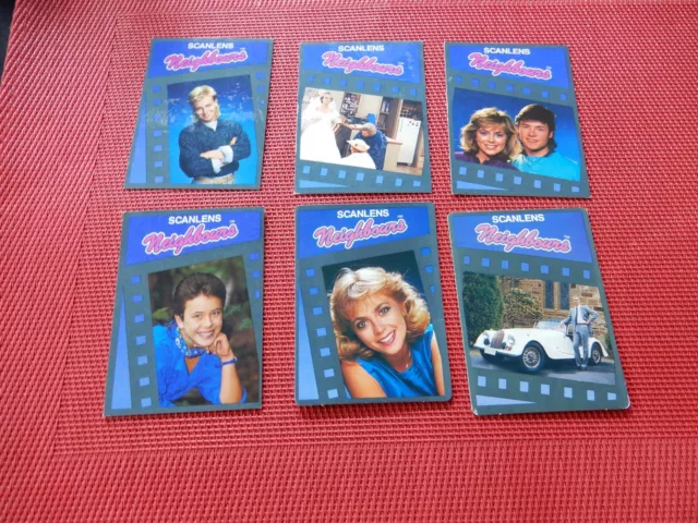 6 X Scanlens Neighbours Trading Cards - (lot 3)