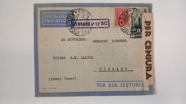Storia Postale - Africa Orientale - Posta Militare 1001