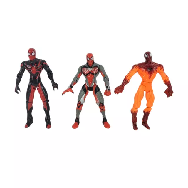 3 x Marvel Spider-Man Colourful Figure Lot - Toy Biz 1996 1997