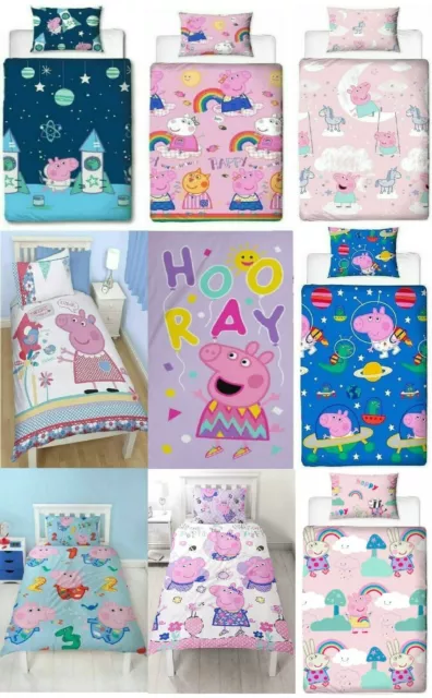 Peppa Pig Duvet Cover Selection Kids Childrens Bedding Quilt Towel Cartoon Gift