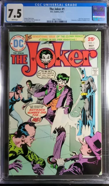 1975 The Joker 1 CGC 7.5 Catwoman Riddler Penguin Batman Two Face Cover