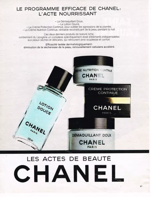 PUBLICITE ADVERTISING 064  1985  CHANEL cosmétiques  LES ACTES DE BEAUTE 2