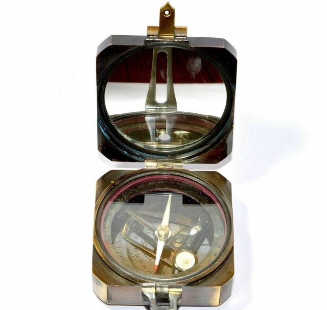 Antique Vintage Brass Solid  Kelvin & Hughes 1917 Brunton Compass Handmade gift