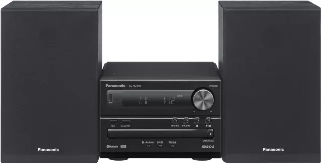 Panasonic Micro Système SC-PM250EG-K (20 W, CD, Radio Fm, Bluetooth)