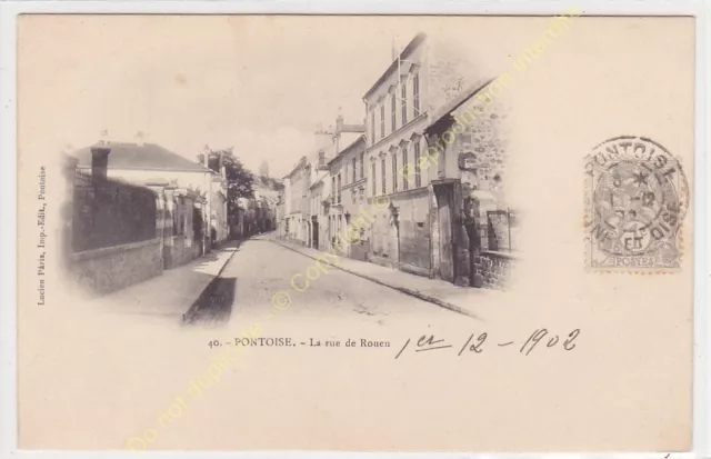 CPA 95000 Pontoise La Rue de Rouen Edit Lucien ca1902