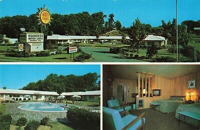 Postcard Roanoker Motor Lodge North Of Roanoke Virginia Highways 11/220 AAA